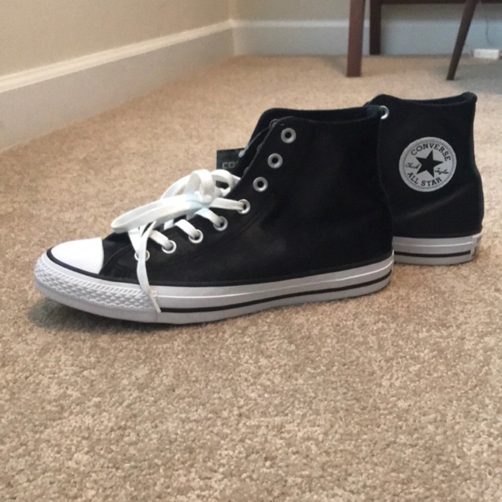 Black Velvet High Top Converse
